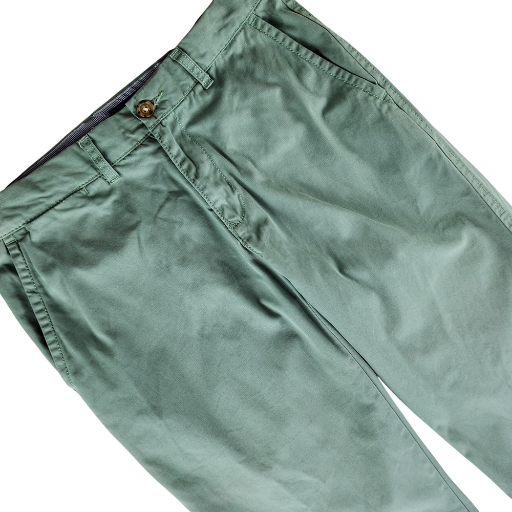Tommy Hilfiger Chino Pants Mens 31x30 Sage Green Straight Fit 100% Cotton